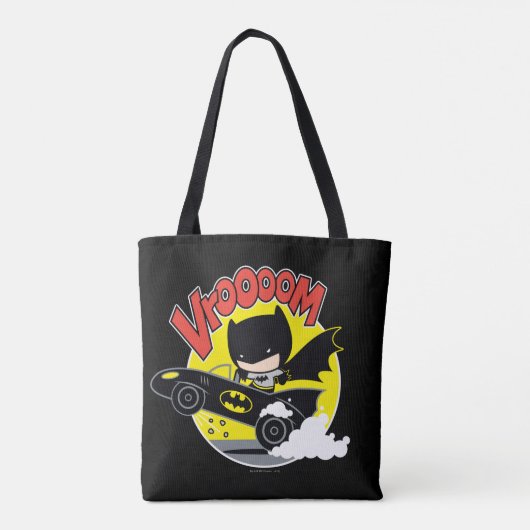 Chibi Batman im Batmobile Tasche (Rückseite)