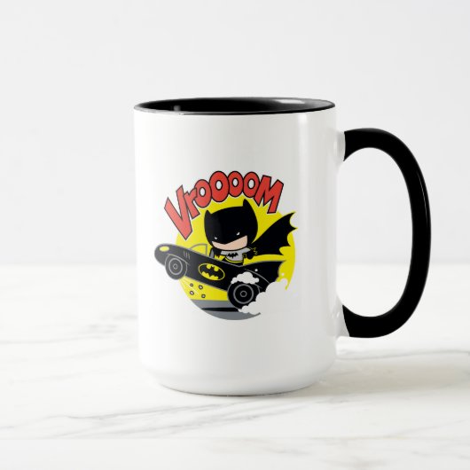 Chibi Batman im Batmobile Tasse (Rechts)
