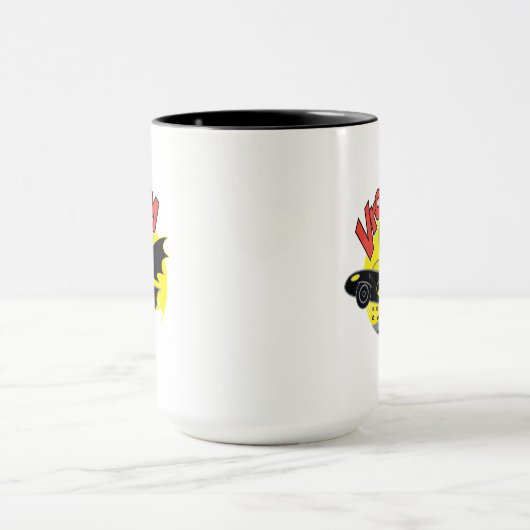 Chibi Batman im Batmobile Tasse (Zentrum)