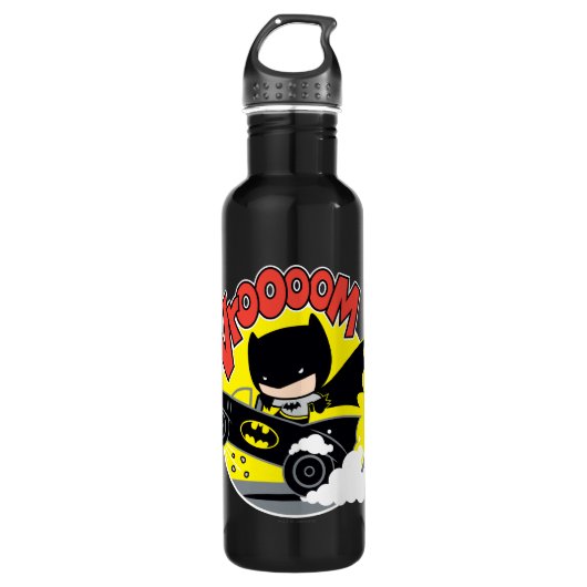 Chibi Batman im Batmobile Trinkflasche (Vorderseite)