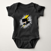 Chibi Batman Lightning Kick Baby Strampler (Vorderseite)