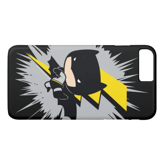 Chibi Batman Lightning Kick Case-Mate iPhone Hülle (Rückseite (Horizontal))