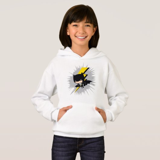 Chibi Batman Lightning Kick Hoodie (Vorne ganz)