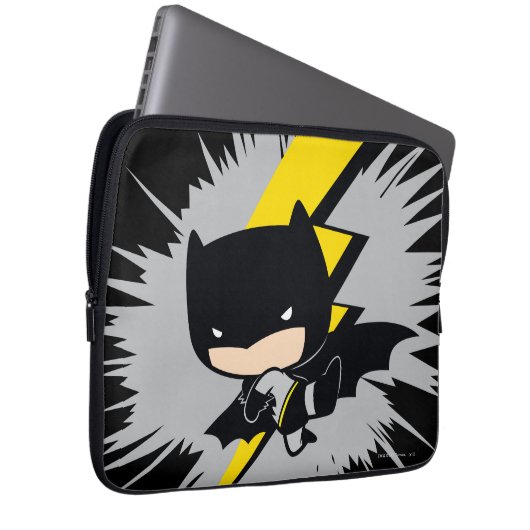 Chibi Batman Lightning Kick Laptopschutzhülle (Vorne Rechts)