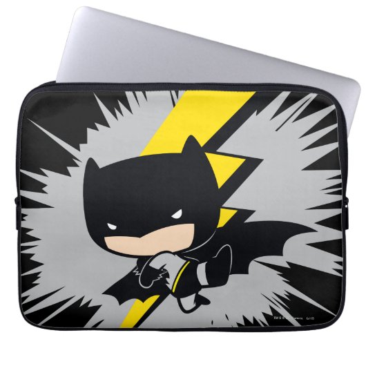 Chibi Batman Lightning Kick Laptopschutzhülle (Vorderseite)