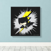 Chibi Batman Lightning Kick Leinwanddruck (Insitu (Holzboden))
