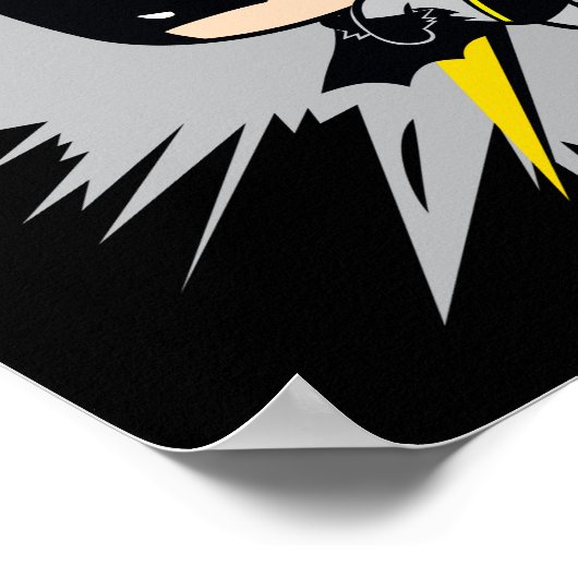 Chibi Batman Lightning Kick Poster (Ecke)