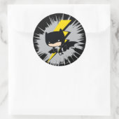 Chibi Batman Lightning Kick Runder Aufkleber (Tasche)