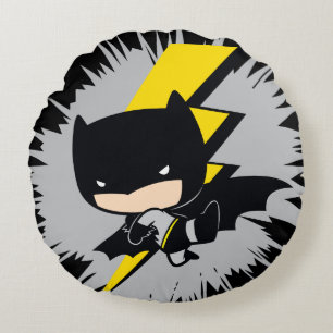 Chibi Batman Lightning Kick Rundes Kissen