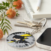 Chibi Batman Lightning Kick Schlüsselanhänger (Vorderseite rechts)