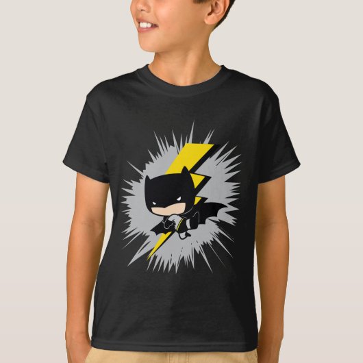 Chibi Batman Lightning Kick T-Shirt (Vorderseite)