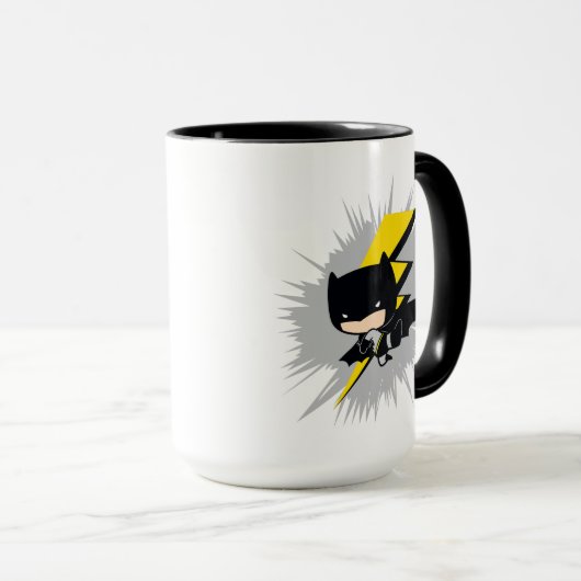 Chibi Batman Lightning Kick Tasse (VorderseiteRechts)