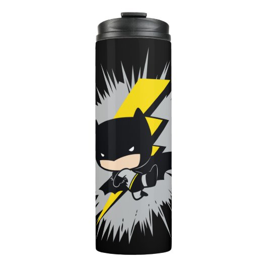 Chibi Batman Lightning Kick Thermosbecher (Vorderseite)