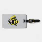 Chibi Batman skaliert die Stadt Gepäckanhänger (Vorderseite horizontal)