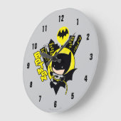 Chibi Batman skaliert die Stadt Große Wanduhr (Winkel)