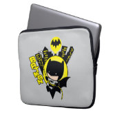 Chibi Batman skaliert die Stadt Laptopschutzhülle (Vorderseite Links)