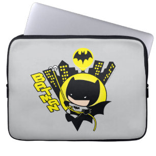 Chibi Batman skaliert die Stadt Laptopschutzhülle