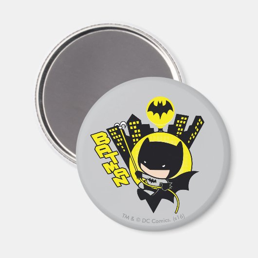 Chibi Batman skaliert die Stadt Magnet (Vorderseite/Rückseite)