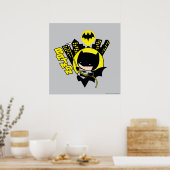 Chibi Batman skaliert die Stadt Poster (Küche)
