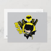 Chibi Batman skaliert die Stadt Postkarte (Vorne/Hinten)