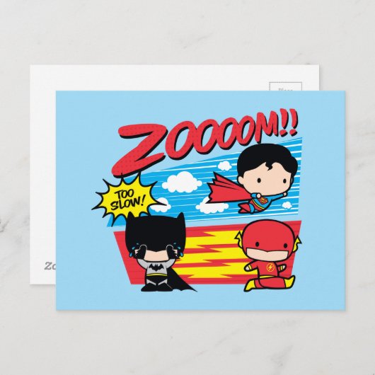 Chibi Batman zu langsam! Postkarte (Vorne/Hinten)