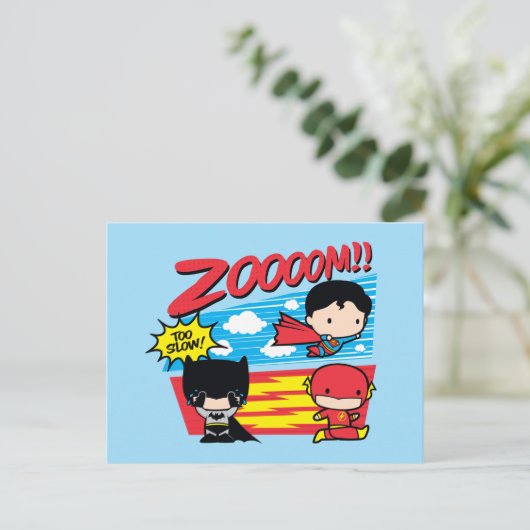 Chibi Batman zu langsam! Postkarte (Stehend Vorderseite)