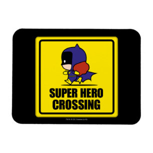 Chibi Batwoman Super Hero Crossing Schild Magnet