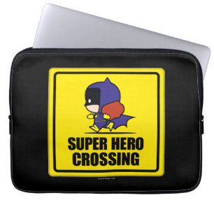 Chibi Batwoman Super Hero Crossing Sign Laptopschutzhülle
