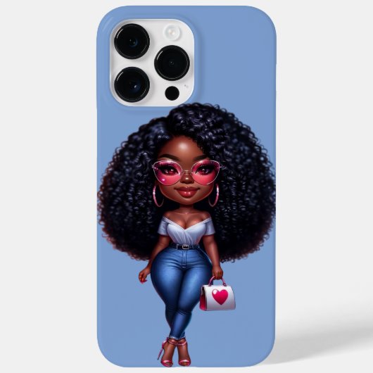 Chibi Black Girl Ipone Fall Case-Mate iPhone Hülle (Rückseite)