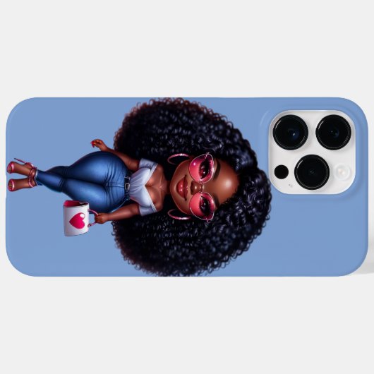 Chibi Black Girl Ipone Fall Case-Mate iPhone Hülle (Rückseite (Horizontal))