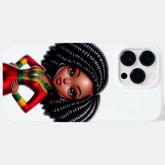 Chibi Black Girl Ipone Fall Case-Mate iPhone Hülle (Rückseite (Horizontal))