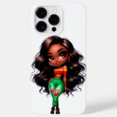 Chibi Black Girl Ipone Fall Case-Mate iPhone Hülle (Rückseite)