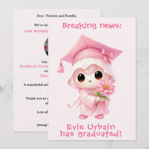 🎓Chibi Blossom Abschlussankündigung Einladung