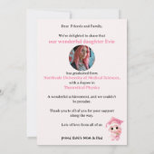 🎓Chibi Blossom Graduation Announcement Einladung (Rückseite)