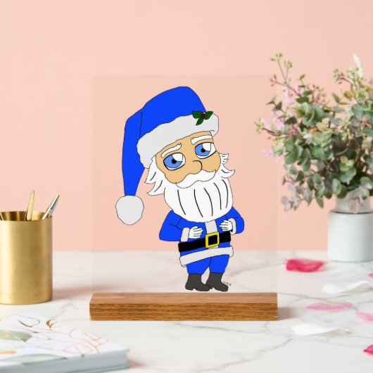 Chibi Blue Anzug Santa Acrylschild (Hochzeit)