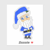 Chibi Blue Anzug Santa Aufkleber (Blatt)