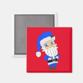 Chibi Blue Anzug Santa Magnet (Vorderseite/Rückseite)