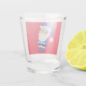 Chibi Blue Anzug Santa Schnapsglas (Rückseite)