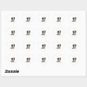 Chibi Border Collie Herz-Aufkleber (Blatt)