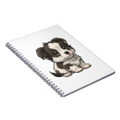 Chibi Border Collie Notizblock (Rechte Seite)