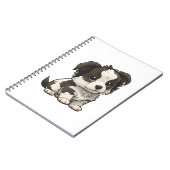 Chibi Border Collie Notizblock (Linke Seite)