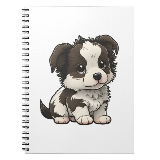 Chibi Border Collie Notizblock (Vorderseite)