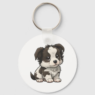 Chibi Border Collie Schlüsselanhänger