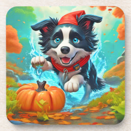 Chibi Border Ninja Dog: Epische Kunst Getränkeuntersetzer