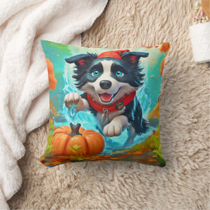 Chibi Border Ninja Dog: Epische Kunst Kissen