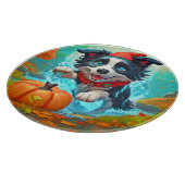 Chibi Border Ninja Dog: Epische Kunst Schneidebrett (Ecke)