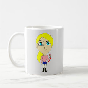 Chibi "böse" Mädchen Kaffeetasse