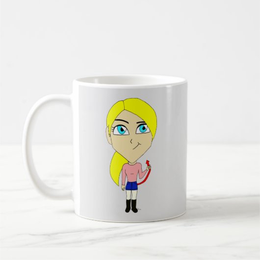 Chibi "böse" Mädchen Kaffeetasse (Links)