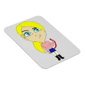 Chibi "böse" Mädchen Magnet (Rechte Seite)