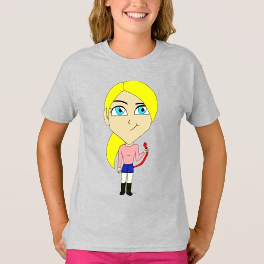 Chibi "böse" Mädchen T-Shirt (Vorderseite)